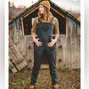 Revivall Women’s 100% Wool Overalls Extra Small Color Iron